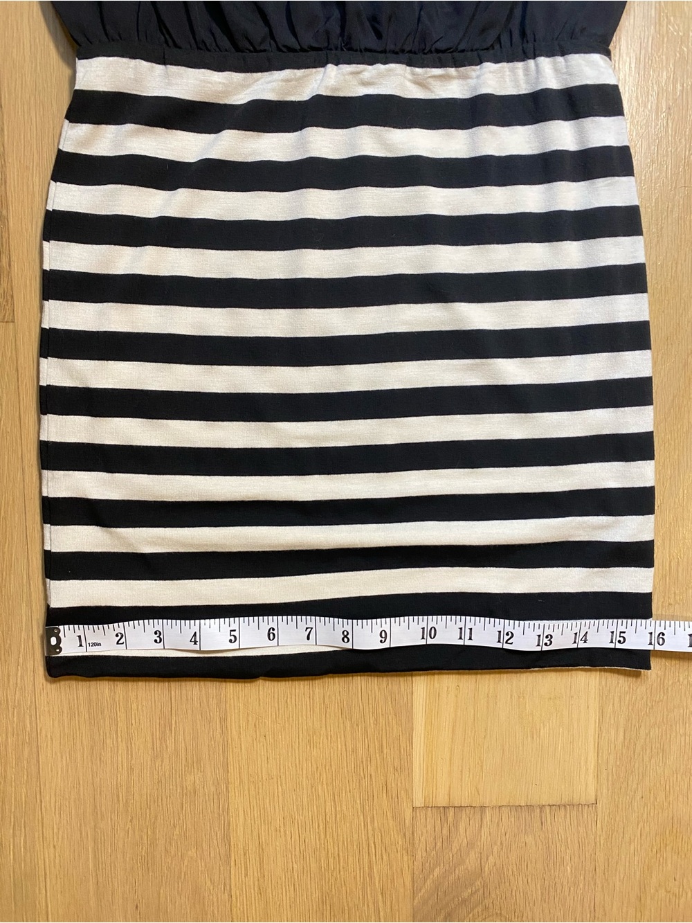 Forever 21 Casual Chic Nautical Striped Black Cream Sleeveless Mini Dress Medium - Picture 10 of 12